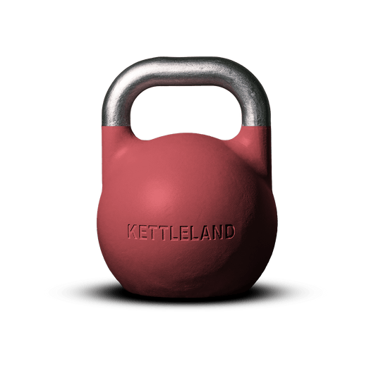 Kettlebell de Competición Profesional Kettleland – Acero Sólido – Peso 32 kg Kettleland - Material Oficial Mundiales IKMF - Kettleland Mallorca