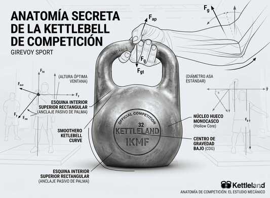 Anatomía de la Kettlebell de Competición: Estudio Biomecánico y de Ingeniería - Kettleland - Material Oficial Federación IKMF