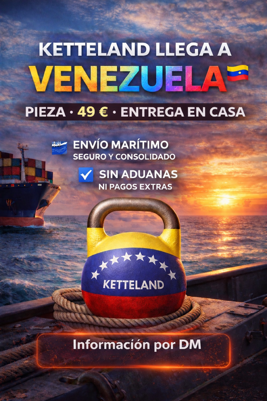 Envíos de kettlebells Kettleland a Venezuela: proceso, costes y fechas - Kettleland
