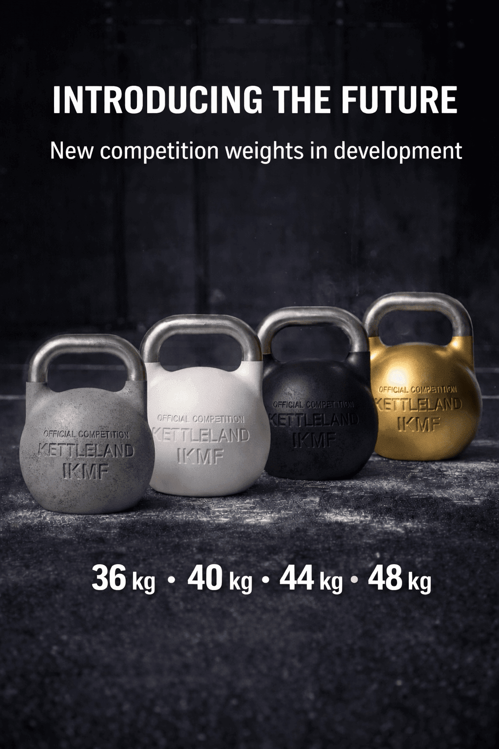 Kettleland presenta nuevos pesos de kettlebells de 36, 40, 44 y 48 kg para entrenamiento avanzado - Kettleland - Material Oficial Federación IKMF
