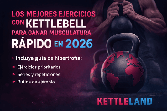 Los mejores ejercicios con kettlebell para ganar musculatura rápido en 2026 - Kettleland - Material Oficial Federación IKMF