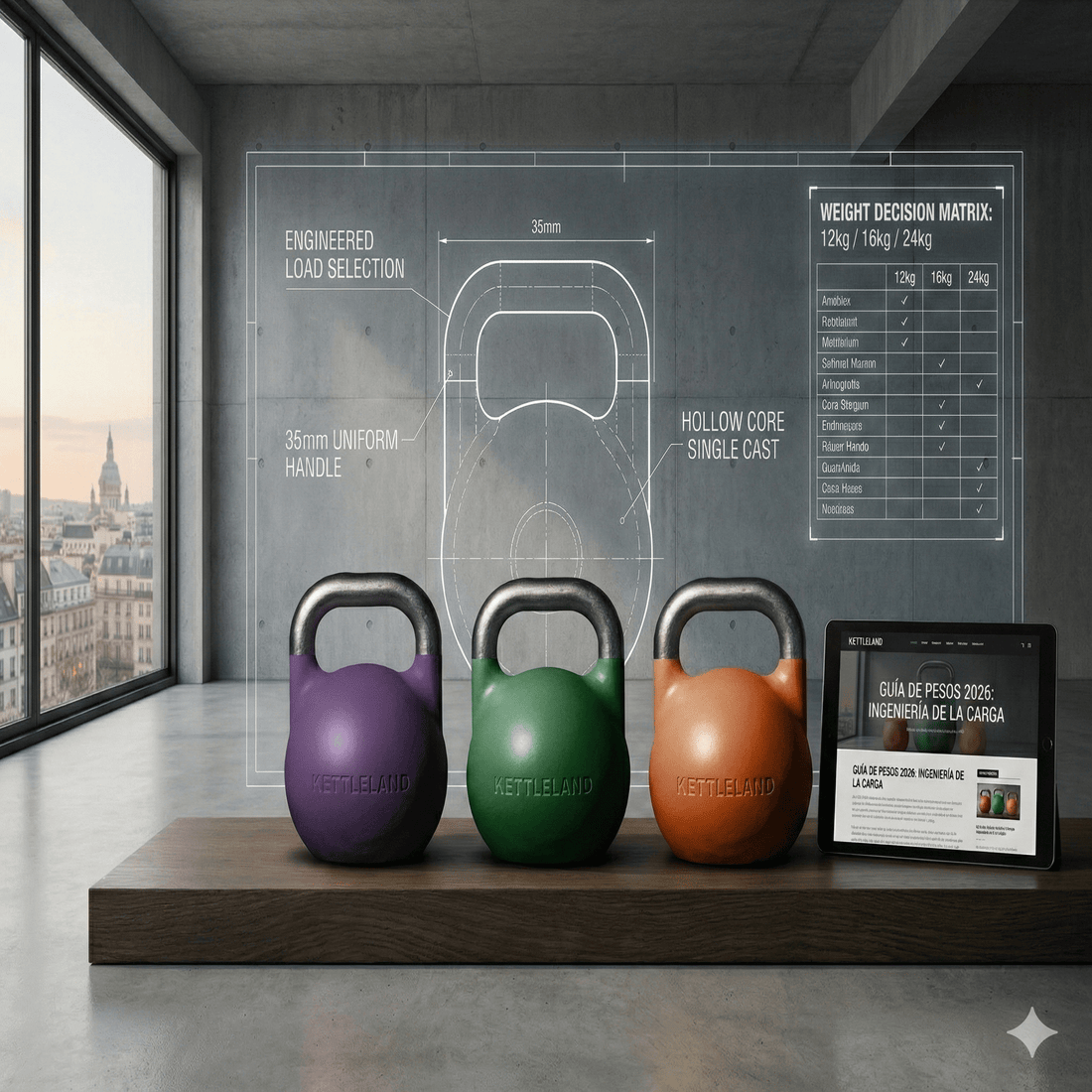 Qué Peso de Kettlebell Comprar: Guía Técnica y Matriz 2026 | Kettleland - Kettleland