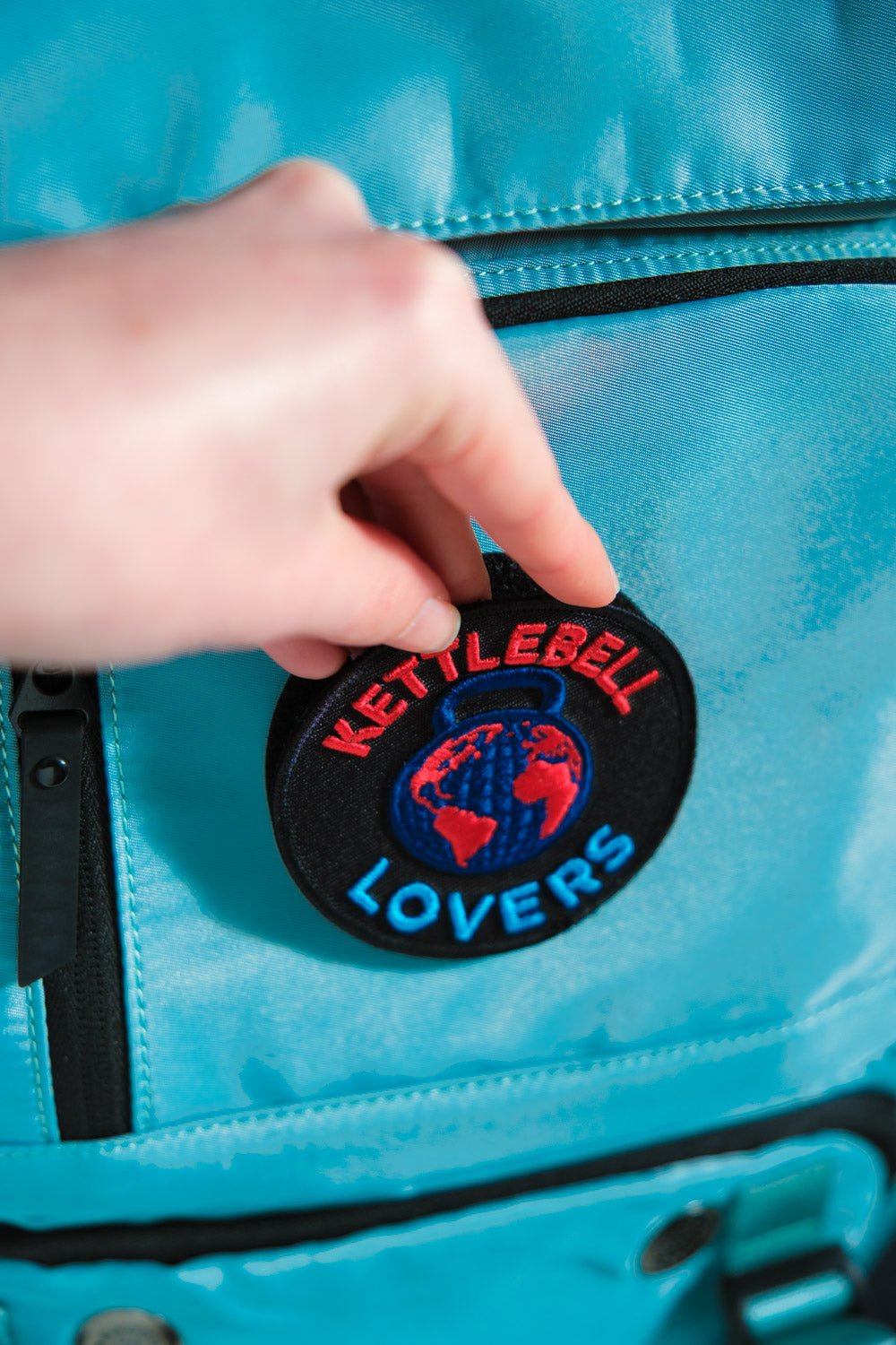 Parche de kettlebell con velcro para mochila deportiva – muestra tu pasión por las kettlebells Kettleland - Material Oficial Mundiales IKMF - Kettleland Mallorca